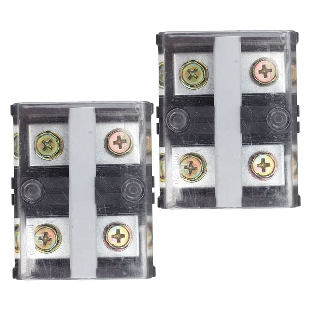 Tira de Terminales ANGGREK 2 Piezas 600V 100A Negro Niquelado