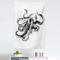 thumbnail image 1 of Octopus Tapestry, Marine Wildlife Sketch Illustration of Octopus with Large Tentacles Nautical Art, Fabric Wall Hanging Decor for Bedroom Living Room Dorm, 5 Sizes, Black White, by Ambesonne, 1 of 1