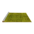 thumbnail image 2 of Ahgly Company Machine Washable Indoor Square Oriental Yellow Industrial Area Rugs, 6' Square, 2 of 4