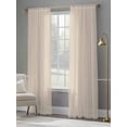 thumbnail image 4 of Beige Pure Color Sheer Curtains 96 Inch Length 2 Panels Set, Aesthetics Contemporary Modern Voile Window Treatment Semi Sheer Long Curtains Drapes for Bedroom/Living Room/Kitchen 52"x96"x2, 4 of 7