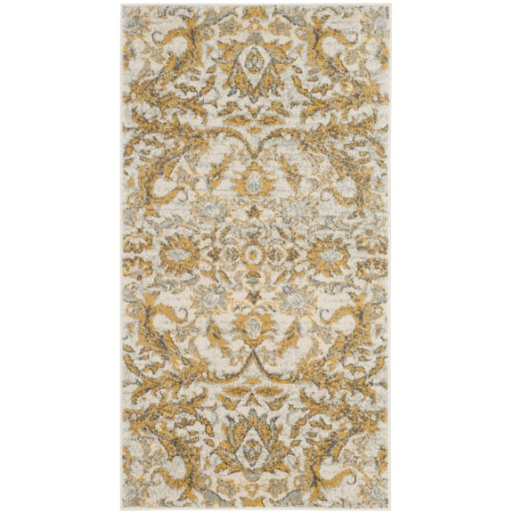SAFAVIEH Evoke Ksenija Floral Area Rug, Ivory/Gold, 2'2" x 4'