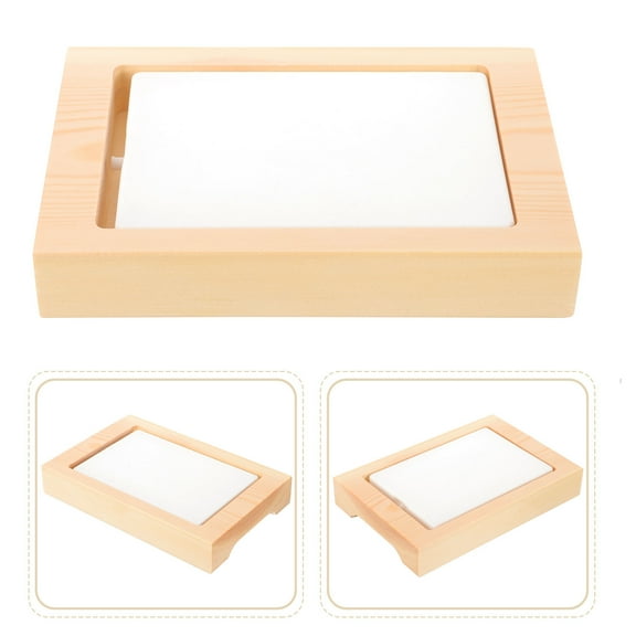 WINOMO Serving Tray Sushi Salmon Cold Insulation Wood Tray Wood 1Pcs