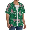 thumbnail image 4 of Honeii 's Tropical Leopard for men's short-sleeved button-up collared shirt featuring a pocket, perfect for beach vacations, and travel adventures., 4 of 5
