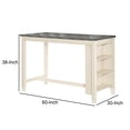 thumbnail image 5 of Joss 60 Inch Cottage Counter Height Table 2 Tone Wood Gray Top Cream Base, 5 of 6