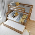 thumbnail image 6 of Max & Lily Solid Wood Bunk Bed, Twin over Full with Storage Trundle and Ladder for Kids, 6 of 14