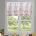 thumbnail image 4 of Celsvanis Jacquard Valance Curtain, Rod Pocket Light Blocking Window Topper, Decorative Dust Proof Short Curtain for Kitchen Sink Indoor Windows 71"x71", 4 of 6