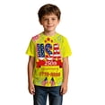 thumbnail image 4 of CONZONE 250Th Anniversary Usa T Shirts For Kids Toddler Boys Patriotic Letter Print Crew Neck Short Sleeved Comfort Casual Tops Yellow Size 11-12 Years, 4 of 4