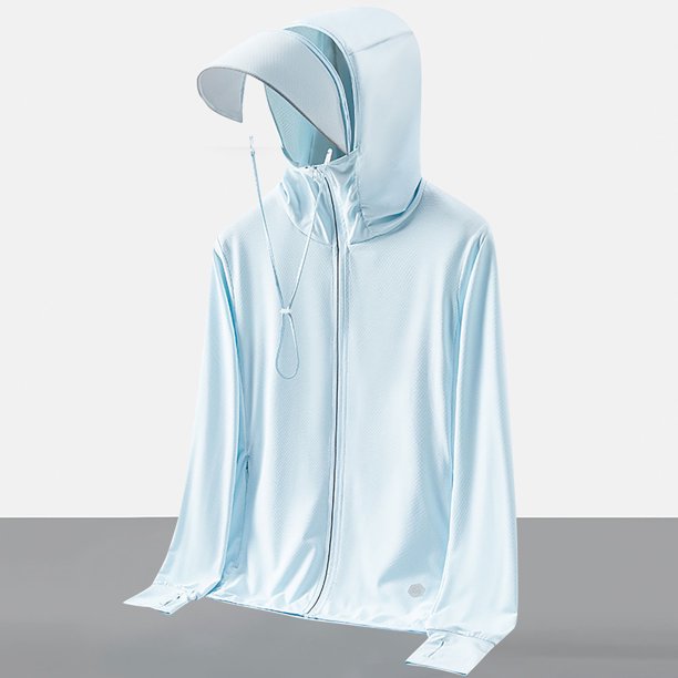 Chaquetas y abrigos casuales con capucha de manga larga para mujer, de verano, de alta elasticidad, transpirables, de gran tamaño, con aire acondicionado, chaqueta de poliéster para mujer