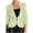 Green, variant on NaWent Women's Blazer Casual Work office Open Front Striped Blazer Striped 3/4 Sleeve Lightweight Fashion Jacket Black 8(L)
