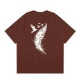 thumbnail image 3 of NAMTYQX Graphic Tees for Men Crew Neck Casual Hawaiian Plus Size Light Short Sleeve Soft Baggy Elasticated Graphic Mens Shirts Wine Size S, 3 of 5