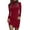 C-Red262, variant on Womens Sweaters Dress Knit Ribbed Long Sleeve High Neck Bodycon Slim Fit Mini Dress Pullover Winter Versatile Dresses