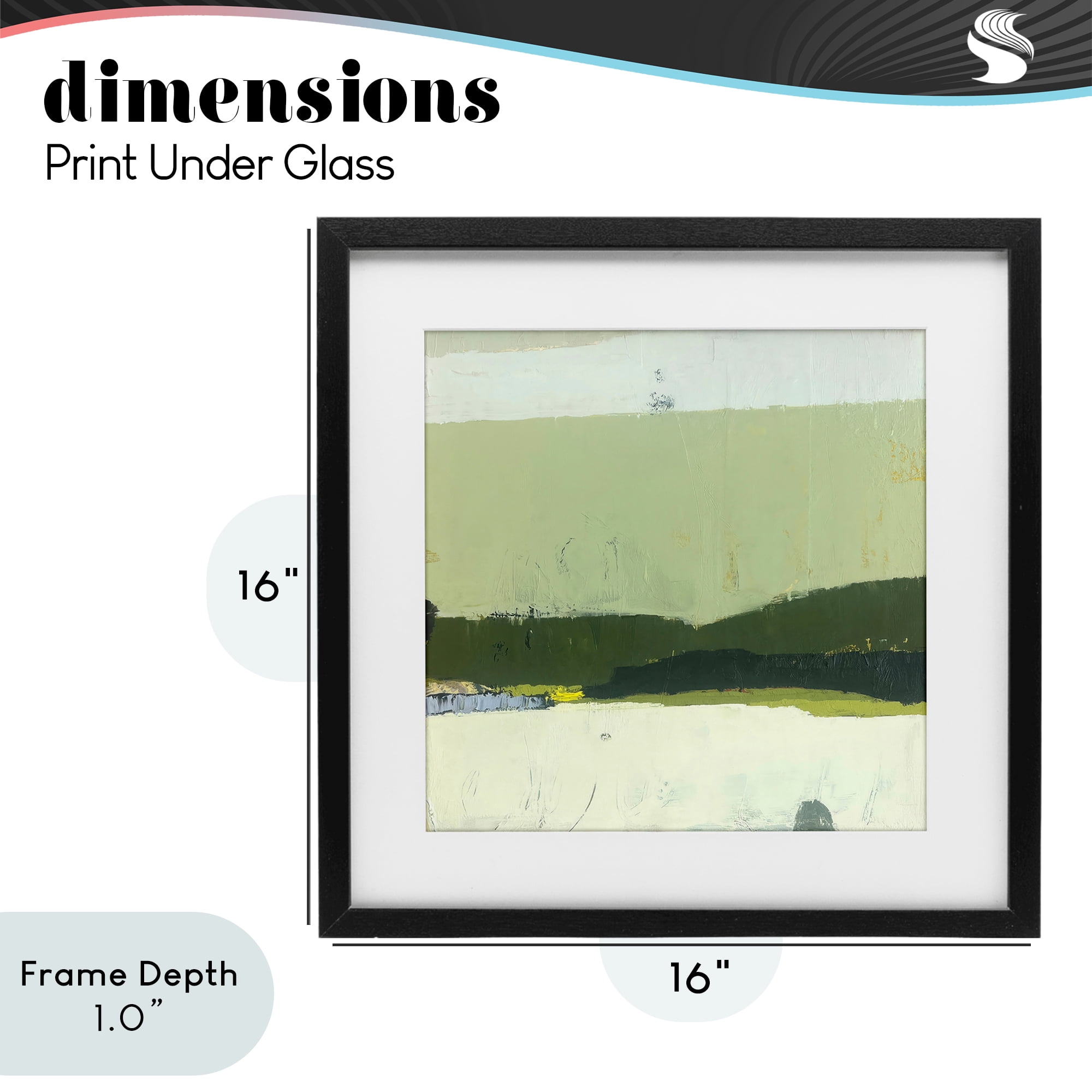 Stupell Industries Bloom Serene Layered Landscape Black Framed Print Under Glass, design by Julia Foug