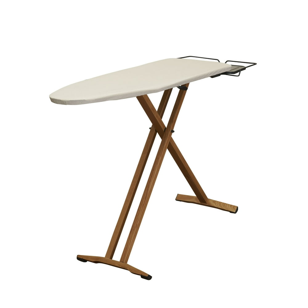 Household Essentials Solid Pine Wood TLeg Ironing Board with Wide