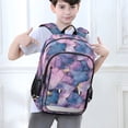 thumbnail image 6 of FORMRS Unisex School Backpack 17" Student Travel Bag with Laptop Compartment, Watercolor Pink Marble Pattern, 6 of 7