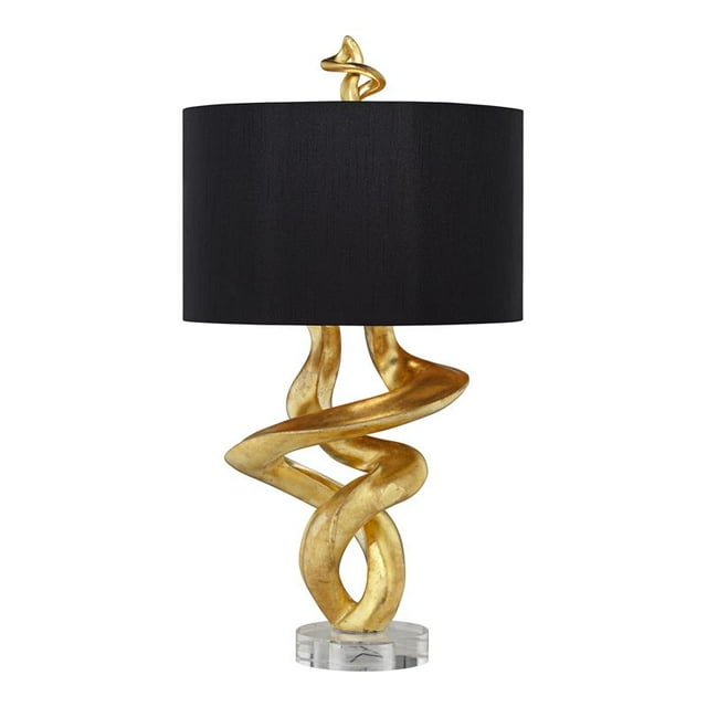 Pacific Coast Lighting Tribal Impressions 33" Tour de Lampe de Table en Résine en Or