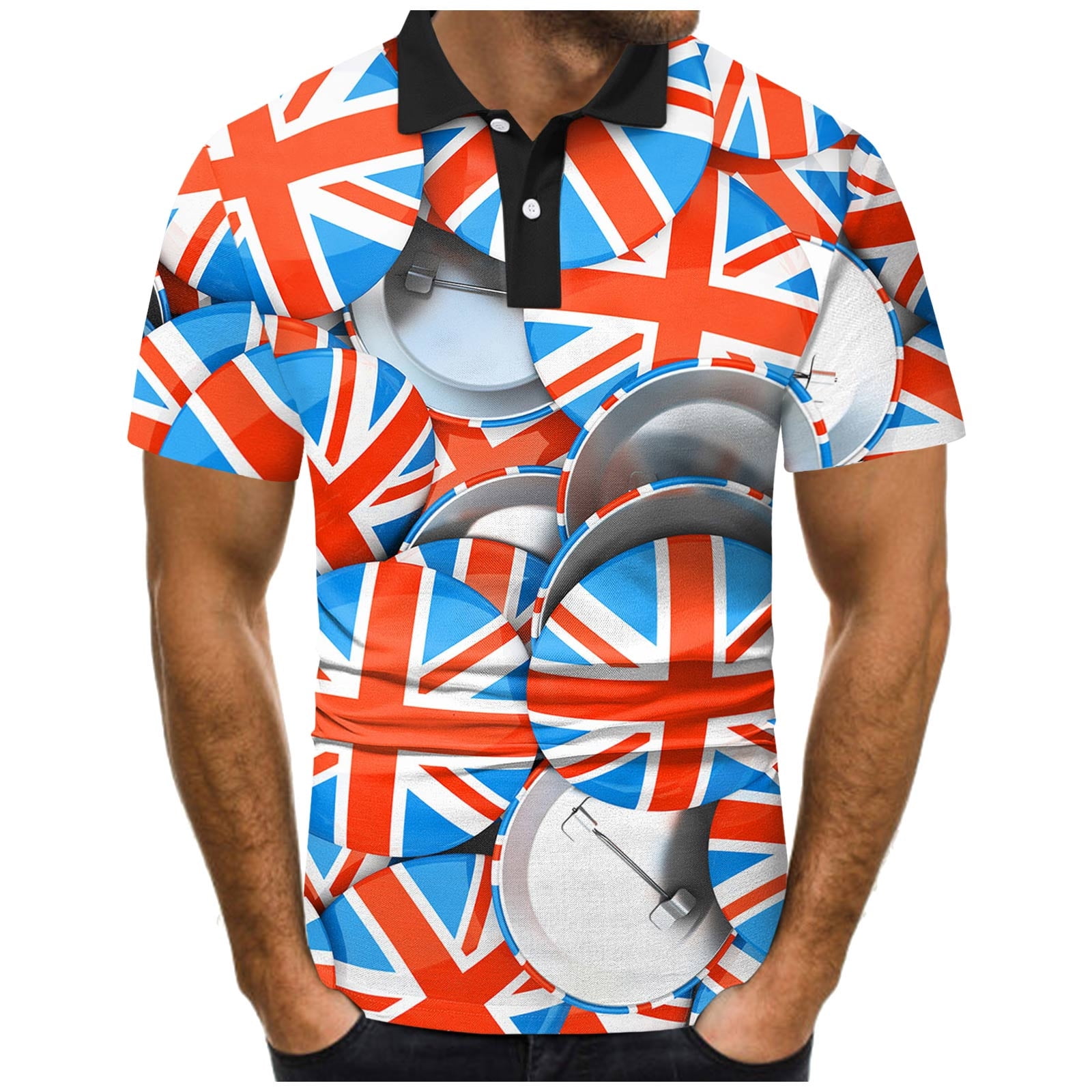 Pedort Mens Polo Shirts Short Sleeve Fun Golf Shirts for Men, Mens Golf ...