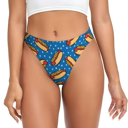 Hirioo Hot Dog 1 for G-String Thongs for Women Sexy Seamless Low Rise G String-Large