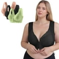 thumbnail image 5 of aidice 3pc Plus Size Bralettes for Women Wireless Front Buckle Support Smoothing Comfy Lace Daily Bras, 5 of 9
