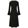 thumbnail image 4 of iiniim Enfants Filles Costume Médiéval Renaissance Rétro Vintage Robe à Manches Évasées Halloween Cosplay Xmas Tenues de Fête Noir 14, 4 of 7