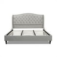 thumbnail image 6 of Jennifer Taylor Home Coverley Tufted Wingback Platform Bed King Silver Grey, 6 of 15