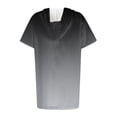 thumbnail image 5 of Gray Women's Short Sleeve T-shirt, Womens Summer Oversized Hoodies Casual Short Sleeve Shirts Fashion Tunic Tops Lightweight Pullover With Pockets,Women's Short sleeve T-shirt XXL, 5 of 5