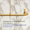 thumbnail image 2 of L Shaped Shower Curtain Rod, Bathroom Bathtub Corner Shower Curtain Rod with Ceiling Support (SATIN GOLD/BRASS), 2 of 14