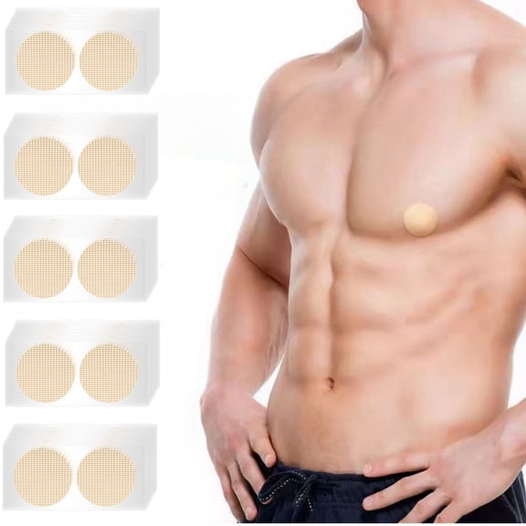 Trianu 50 Pairs Running Nipple Patch Covers for Men , Mens Nipple Shields, Anti-Scratch Nipple Protectors for Daily Gym Workouts Light, Flesh