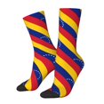 thumbnail image 2 of Women Colorful Crew Socks Flag Of Venezuela Novelty Fun Socks For Mens, 2 of 7