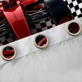 thumbnail image 4 of Manfei Race Car Kitchen Curtains,Classic Sports Print Black Out Curtains Pack of 2 (42x63 Each),Yellow Red, 4 of 7