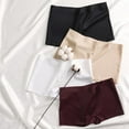 thumbnail image 4 of Boy Shorts Underwear for Women Mid Waisted Cotton Panties Stretch Briefs 3 Pack, 4 of 6