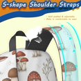 thumbnail image 5 of Mushroom and Sprig White Pattern 17" School Backpacks for Teens,Waterproof Oxford Fabric,S-Shape Padded Straps for School,Travel,Hiking,Camping, 5 of 6