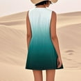 thumbnail image 3 of Gradient Midi Dress for Women Sleeveless Round Neck Tank Dress Casual Loose Summer Dresses Beach Vacation Outfits, 3 of 5