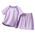 thumbnail image 5 of Jamsmile Toddler Girls Sets Sports Outfits Athletic Short Sleeve Tees And Shorts Gym 2 Piece Set Kids Girls Tracksuits, 5 of 5