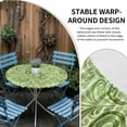 thumbnail image 5 of Vintage Green Fitted Tablecloth with Elastic Edged, Round Table Cloth for Dining Table, Retro Botanical Abstract Art Waterproof Oil Proof Table Cover for Indoor Outdoor 45"-54", 5 of 8