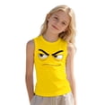 thumbnail image 6 of Tisuna Summer Vest Tops For Girls Boys Child Cartoon Print Sleeveless Crew Neck Tshirt Comfortable Causal Teen Kids Youth School Sport Playwear Yellow Size 4-5 Years, 6 of 6