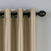 Curtainworks Malta Indoor Curtain, Polyester Room Darkening Faux Silk Grommet Single Panel, Sand, 50 x 84