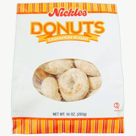 Nickles Bakery Mini Cinnamon Sugar Bagged Donuts, 10-ounce..