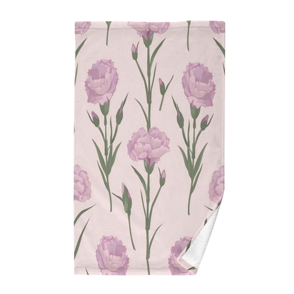 Pure Cotton Face Towel 16x28 Inches Hand Towel Bath Towel Hand Bath Towels Soft Good Water Absorption for Washing Face Wiping Face Pink Carnations