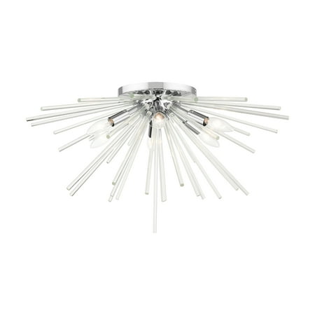 

Livex Lighting 41251 Utopia 6 Light 26 Wide Semi-Flush Ceiling Fixture - Chrome