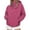 Hot Pink, variant on Men Women Zipper Hooded Jackets Solid Color Lightweight Outdoor Hiking Windproof Coat With Pockets Fall Winter Warm Thicken Workwear Outwears Clothes