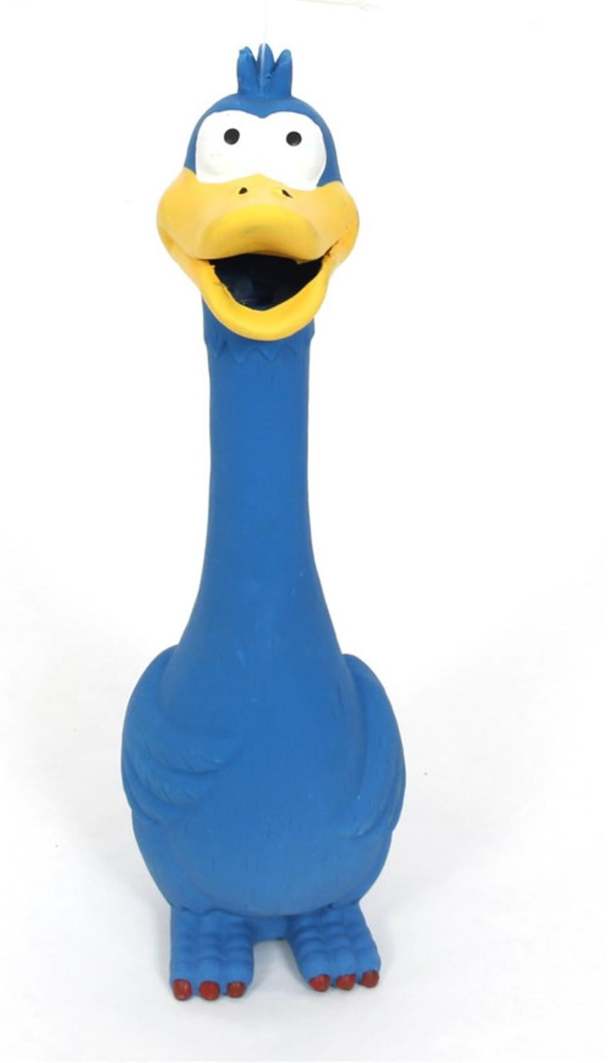 Blue Duck Shaped Squeaky Latex Puppy Dog Chew Toy