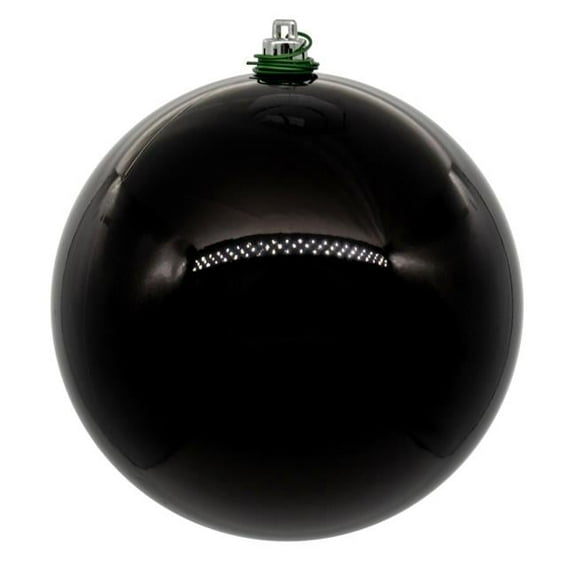 Vickerman N592517DPV 10 in. UV Drill Pearl Ball Ornament, Black