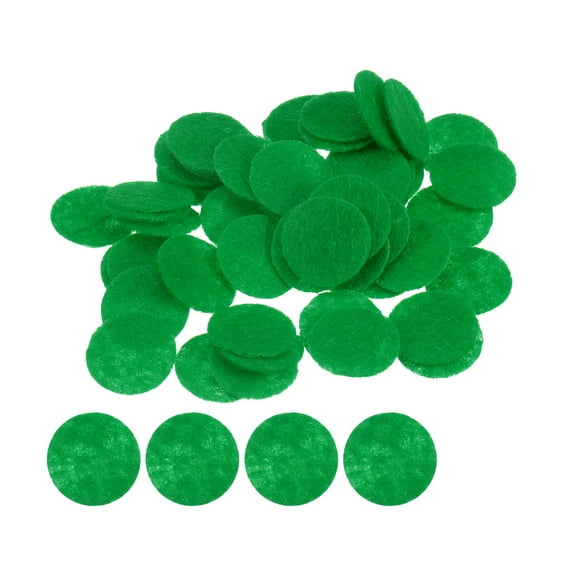 REGALWOVEN Round Felt Circles Pre Cut Felt Craft Pads Non-Woven Mini Felt Fabric Circles Green 20mm