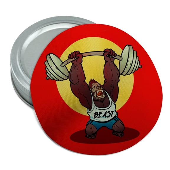 Gym Beast Lifting Weights Weightlifting Strength Training Round Rubber Non-Slip Jar Gripper Lid Opener