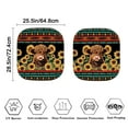 thumbnail image 4 of KUIFORTI Boho Windshield Sun Shade, 2 Piece Highland Cow Car Window Shades Sun Face Shield Sunflower Print Car Sun Visor Heat Resistant Vehicle Sun Shade Shield UV Protection, 4 of 5
