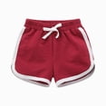 thumbnail image 2 of NIEWTR Kids Girls Sweat Shorts Cotton Soft Elastic Waist Breathable Lounge Daily Home Shorts for Girls 0-24Monthes 2T 3T 4T 5T 6T(B-Red,5-6 Years), 2 of 5