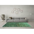 thumbnail image 3 of Ahgly Company Indoor Rectangle Abstract Turquoise Blue Contemporary Area Rugs, 5' x 8', 3 of 4