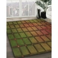 thumbnail image 3 of Ahgly Company Machine Washable Indoor Square Transitional Red Brown Area Rugs, 8' Square, 3 of 7