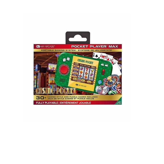 Restored My Arcade Casino Pocket with 30+ Different Games 3.5" Full-Color Display, Built-in Speaker, 3.5mm Headphone Port, Slot Machine Pull DGUN-3948 (Refurbished)