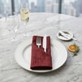 thumbnail image 4 of Unique Bargains 6Pcs Satin Washable Reusable Cloth Napkins Red 20x20inch, 4 of 6